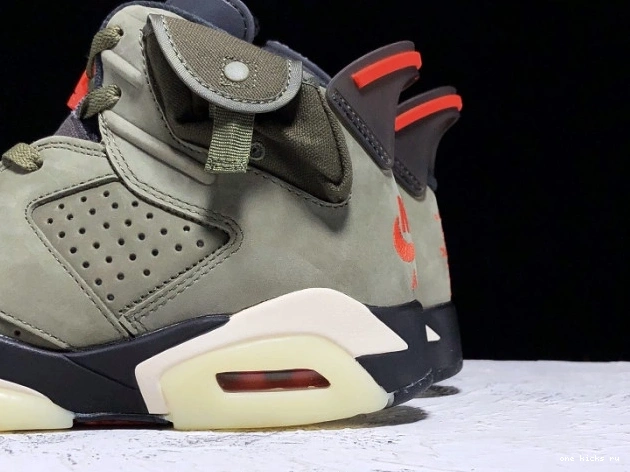 Rep CN1084-200 Travis Medium Scott x Air 6 Olive Jordan 0720
